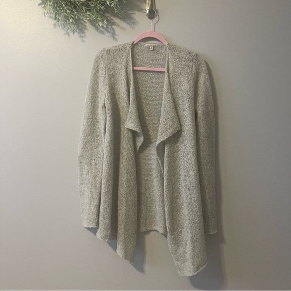 🌺 33. Calvin Klein Wool Blend Loose Weave Drape Front Cardigan Size Medium